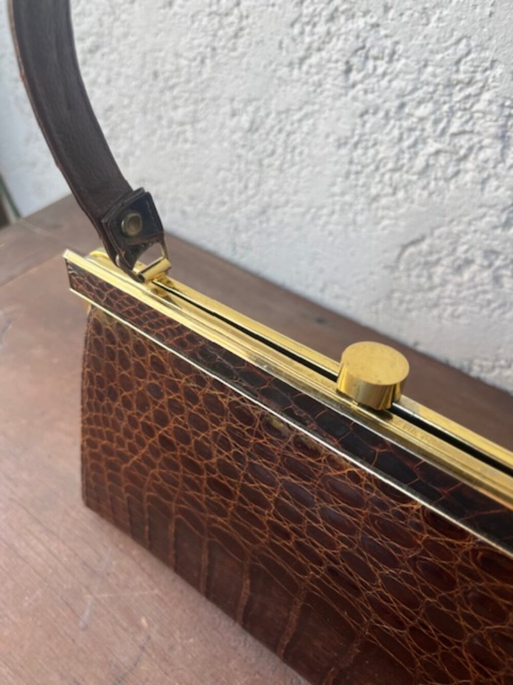Vintage 1950s Alligator Handbag - Picture 7 of 8